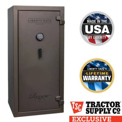 Liberty Safe Revere, 42 Long Gun + 4 Handgun, E-Lock, 40 Min Gun Safe, Midnight Bronze