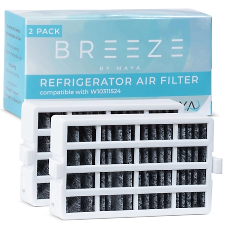 MAYA Breeze Replacement Refrigerator Air Filter Compatible with Whirlpool Air1 W10311525 2 pk., BAF201,
