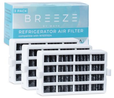 MAYA Breeze Replacement Refrigerator Air Filter Compatible with Whirlpool Air1 W10311526 3 pk., BAF301