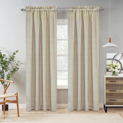 Thermalogic Checkmate Pole Top Curtain Panel Pair