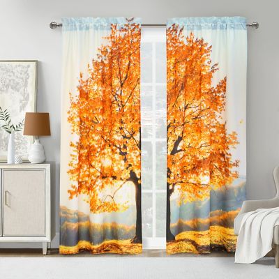 Habitat Photo Real Pole Top Curtain Panel Pair