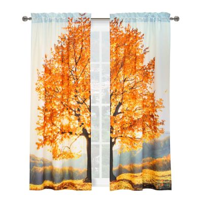 Image showing  Photo Real Pole Top Curtain Panel Pair