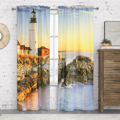 Habitat Photo Real Pole Top Curtain Panel Pair