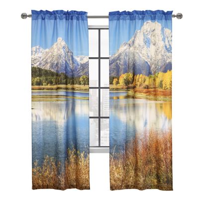 Image showing  Photo Real Pole Top Curtain Panel Pair