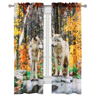 Image showing  Photo Real Pole Top Curtain Panel Pair