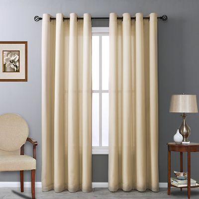 Image showing 6 th Thermavoile Rhapsody Lined Grommet Curtain Panel