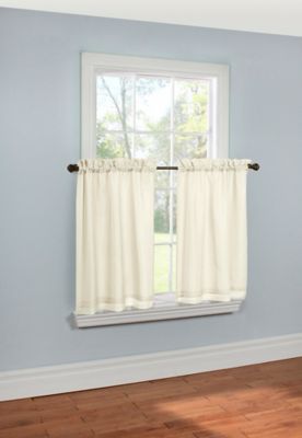 Thermavoile Rhapsody Lined Rod Pocket Curtain Tier Pair