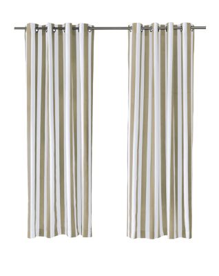 Image showing  Coastal Stripe Grommet Curtain Panel