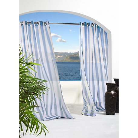 Outdoor Decor by Commonwealth Escape Stripe Grommet Curtain Panel