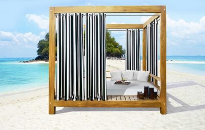 Outdoor Decor by Commonwealth Seascapes Stripe Grommet Curtain Panels, 2 ct.
