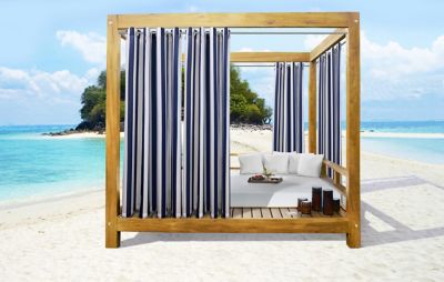Outdoor Decor by Commonwealth Seascapes Stripe Grommet Curtain Panels, 2 ct.