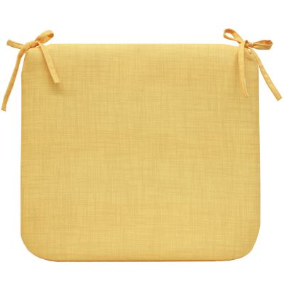 Image showing  Cabana Textured Print Outdoor Seat Cushion 18 x 19 in., Yellow