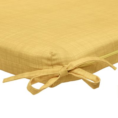 Image showing  Cabana Textured Print Outdoor Seat Cushion 18 x 19 in., Yellow