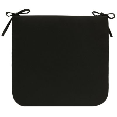 Outdoor Decor by Commonwealth Ebony Outdoor Seat Cushion 18 x 19 in., Solid Black