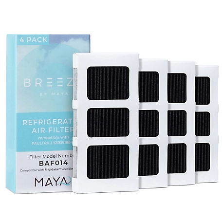 MAYA Breeze Paultra2 Frigidaire Refrigerator Air Filter Replacement Compatible with Pureair Ultra 2 242047805 4 pk., BAF414