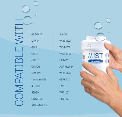 Image showing  GE MFW Water Filter Replacement. Compatible with GE: MWF MWFP GWF GWFa- Mist, CWMF031