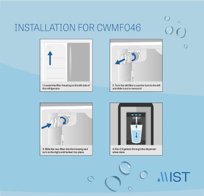 Image showing  Large 5231Ja2006B Water Filter Replacement Compatible With: 5231Ja2006A Kenmore 469990 Lt600P - Mist, CWMF046