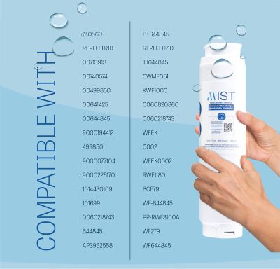 Image showing  Water Filter Replacement for Bosch Ultra Clarity 644845 Haier 0060820860 Miele Kwf1000, CWMF051