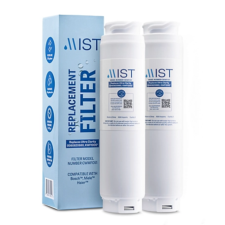 Mist Water Filter Replacement for Bosch Ultra Clarity 644845 Haier 0060820860 Miele Kwf1000 2 pk., CWMF251
