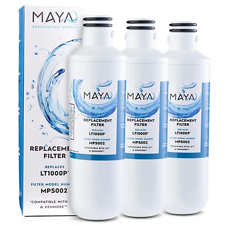 MAYA Lt1000P Water Filter Replacement Compatible With: Large ADQ747935 LMXS28626D Kenmore 46-9980 3 pk., MPS302