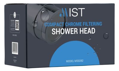 Image showing  Compact Chrome Filtering Shower Head with a Replaceable Filter 15 Stage Filtration System Removes Chlorine and Bad Odor