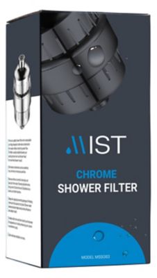 Image showing  Chrome Shower Filter with 2 Replaceable Filter Cartridges 15 Stage Filtration Effectively Removes Bacteria, Bad Odor