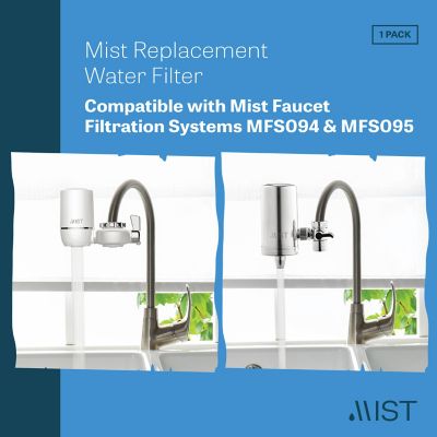 Image showing  Replacement Filter for Faucet Mounted Filtration Systems Replaces Mist Mfs094 Mfs095 3 pk., RFMFS395,