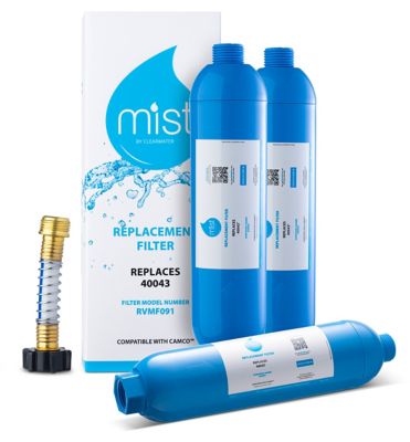 Image showing  Camco RV Inline Water Filter Replacement with Hose Protector for Camco 40043, 40013, 40041, 40042, 40044 and 40047, 3-Pack