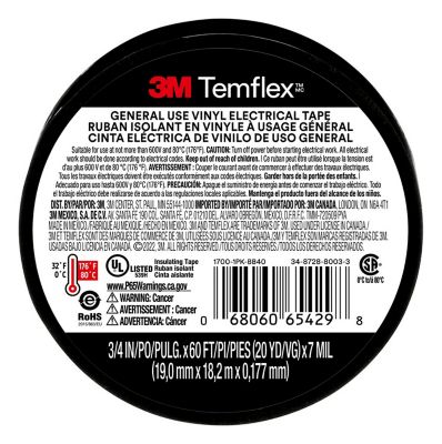 3M Temflex Vinyl Electrical Tape White