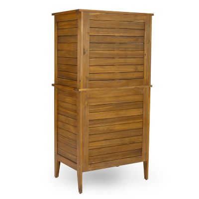 Image showing 5 th homestyles 30 lb. Maho Brown Acacia Wood Outdoor Storage Cabinet