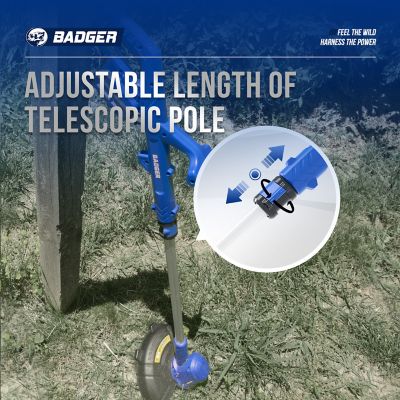 Image showing  20V 10 in. String Trimmer and Sweeper Blower, Includes (2) 2.0 Ah Batteries and Clip-on Charger, 2 pc.