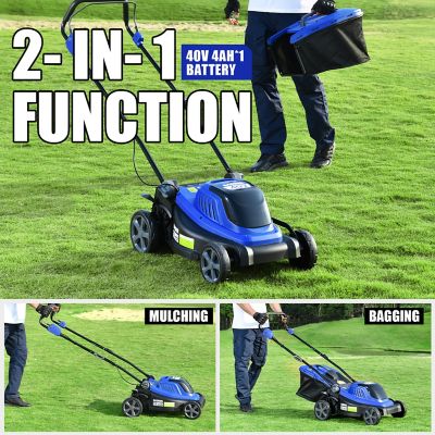 Image showing 5 th Wild Badger Power 18 in. 40V Cordless Brushless Push Lawn Mower, Includes 4.0 Ah Battery & Fast Charger