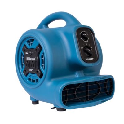 XPOWER 13.3 in. 3-Speed Indoor/Outdoor Fan with Outlets and Timer, 925 CFM