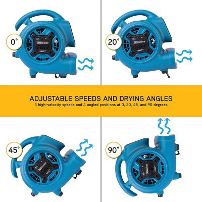 Image showing 5 th XPOWER 13.3 in. 3-Speed Indoor/Outdoor Fan with Outlets and Timer, 925 CFM