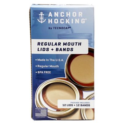 Image showing  Regular Mouth Bands and Lids, 12 ct.