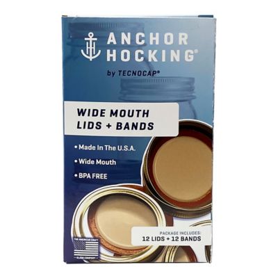 Image showing  Wide Mouth Bands and Lids, 12 ct.