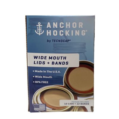 Image showing  Wide Mouth Bands and Lids, 12 ct.