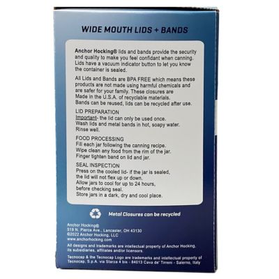 Image showing  Wide Mouth Bands and Lids, 12 ct.