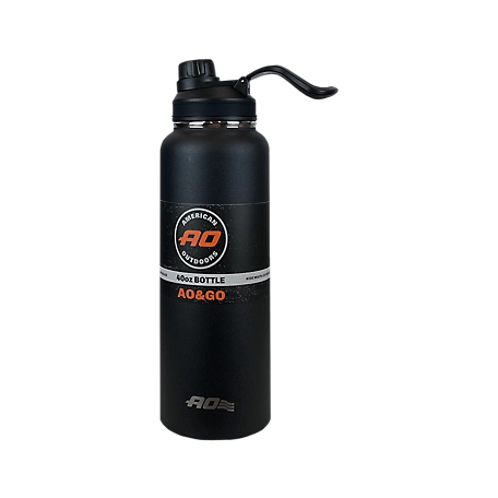 American Outdoors 40 oz. On the Go Stainless Steel Bottle, Black
