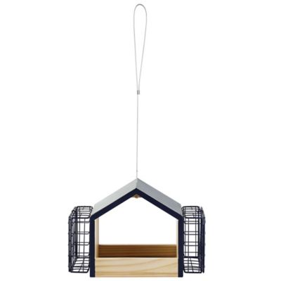 Royal Wing Minimalist Fly-Thru Bird Feeder with Seed Cake Holders