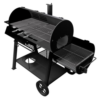 Image showing  3-Burner Canyon Propane Gas and Charcoal Combination Grill, Black