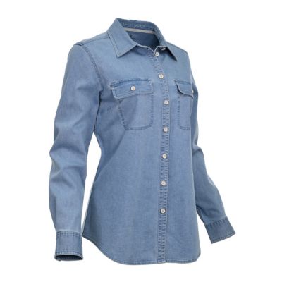Image showing  Women's Flex Denim Long-Sleeve Work Shirt
