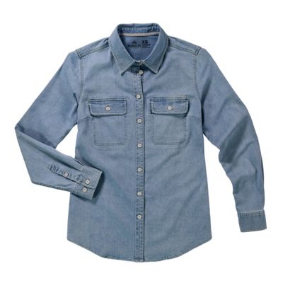 Image showing 8 th Ridgecut Women's Flex Denim Long-Sleeve Work Shirt