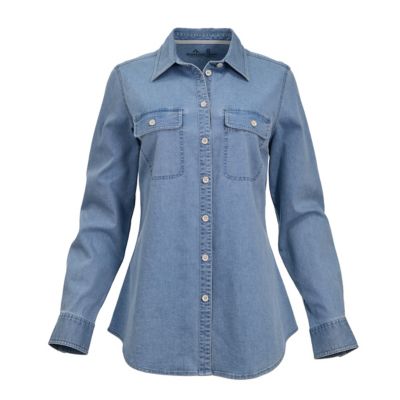 Ridgecut Women's Long-Sleeve Flex Denim Shirt