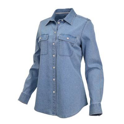 Image showing  Women's Flex Denim Long-Sleeve Work Shirt