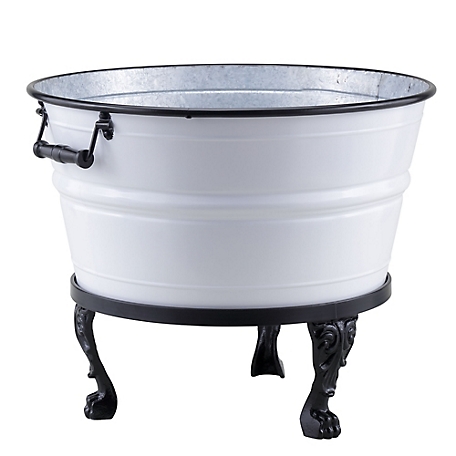 Red Shed 30 lb. Claw Foot Tub Planter on Stand
