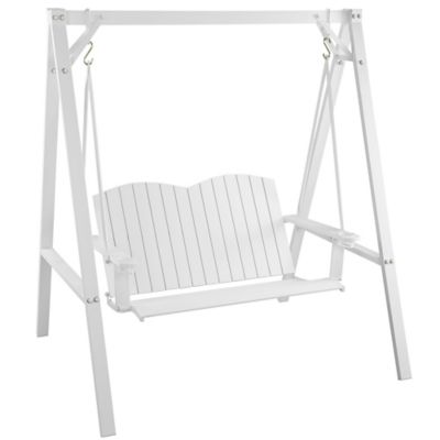 Red Shed 2-Person Slat Patio Swing