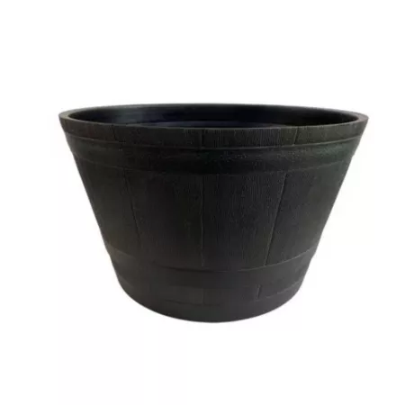 Red Shed Whiskey Barrel Planter 80 L 25-in Gray Planters