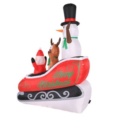Image showing  Airflowz Inflatable Santa Sleigh Ride