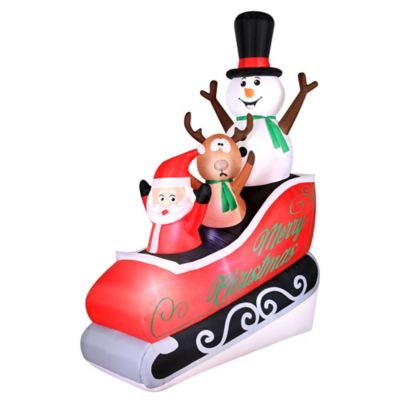 Image showing  Airflowz Inflatable Santa Sleigh Ride